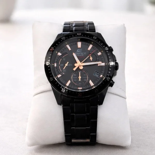 Casio Edifice — Black dial, steel case
