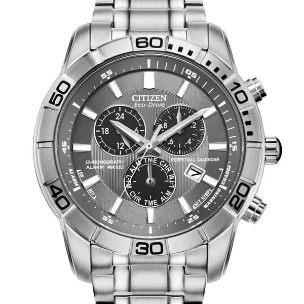 Citizen Eco-Drive — Black dial, steel case
