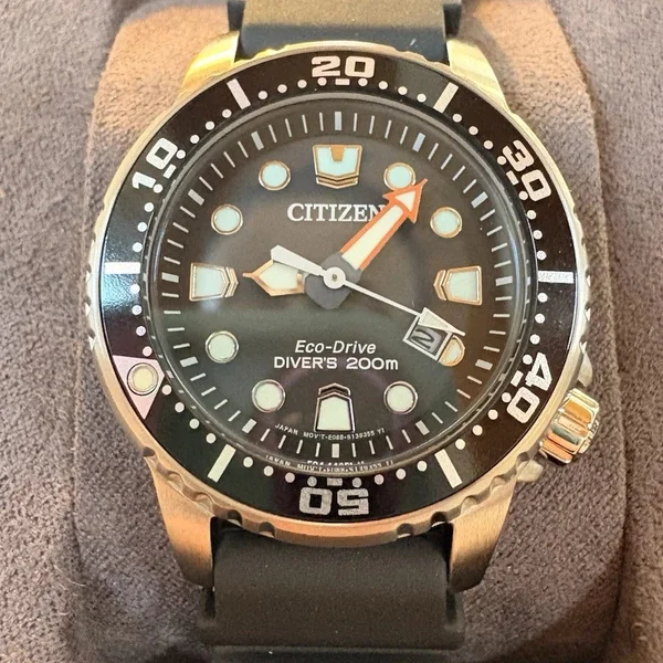 Citizen Eco-Drive — Black dial, steel case