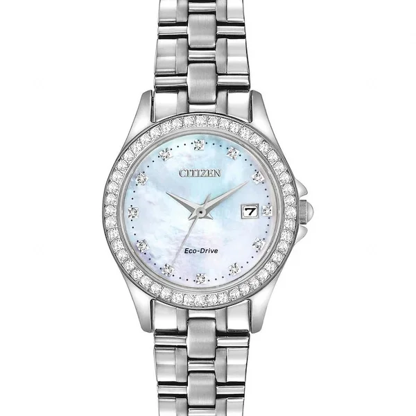 Citizen Eco-Drive — Red dial, steel case