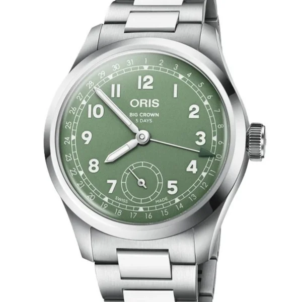 Oris Big Crown Pointer Date — White dial, steel case