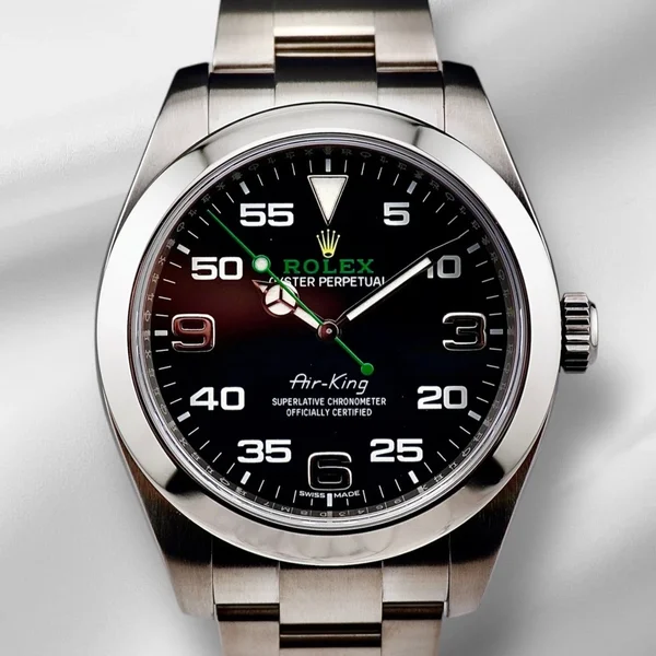Rolex Air-King — Black dial, steel case