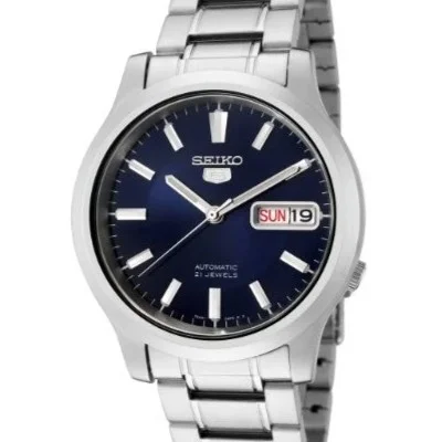 Seiko 5 — White dial, steel case