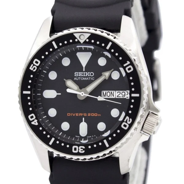 Seiko Prospex — Black dial, steel case