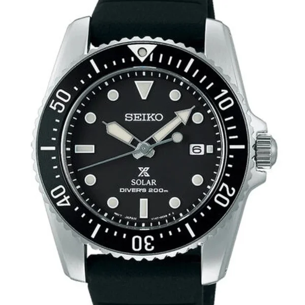 Seiko Prospex — Black dial, steel case