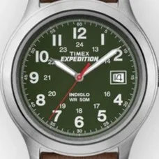 Timex Expedition — Black dial, steel case