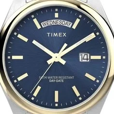 Timex Legacy — Blue dial, steel case