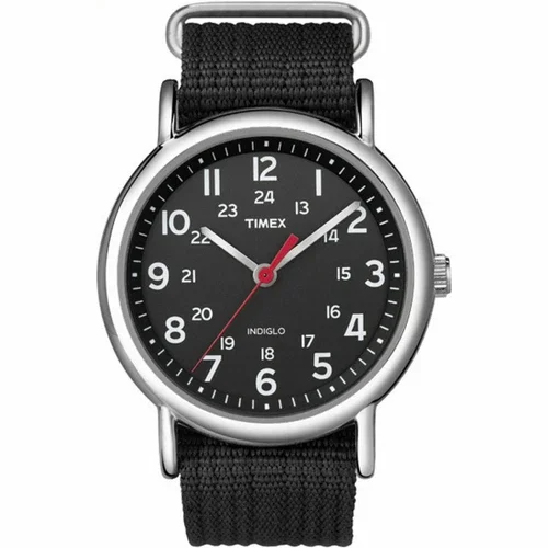 Timex Weekender — cream dial, steel case